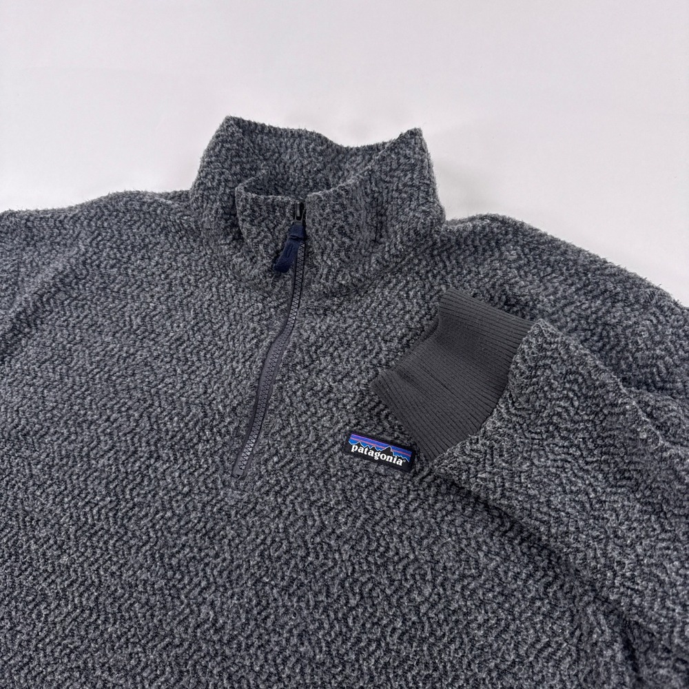 Patagonia Woolyester Fleece Pullover Mens XL Forge Grey Wool Quarter Zip 26940